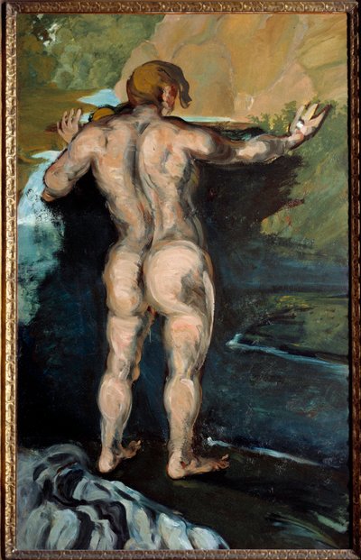 Bañista y roca de Paul Cézanne