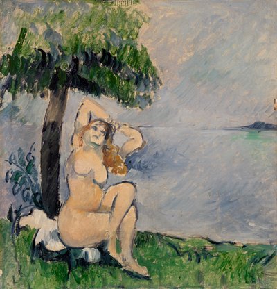 Bañista a la orilla del mar de Paul Cézanne