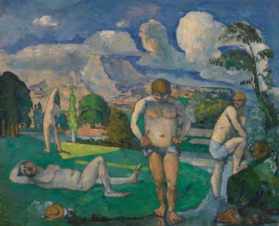 Bañistas en reposo de Paul Cézanne