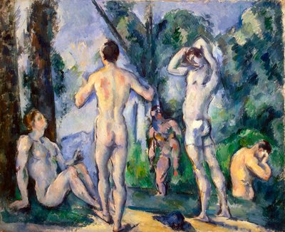 Bañistas, c1890 de Paul Cézanne