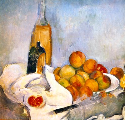 Botellas y Manzanas de Paul Cézanne