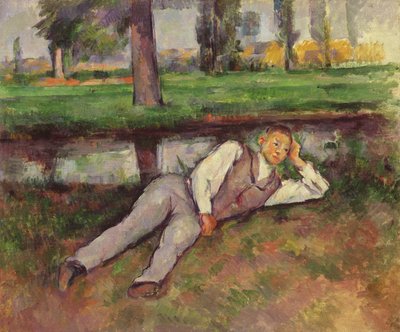 Niño descansando, c.1887 de Paul Cézanne