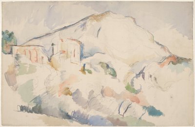 Château Noir y Mont Sainte-Victoire, c. 1890-1895 de Paul Cézanne