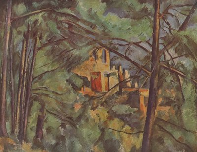 Château Noir tras los árboles de Paul Cézanne
