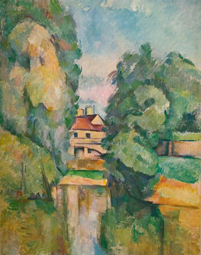 Casa de campo junto a un río, c1890 de Paul Cézanne