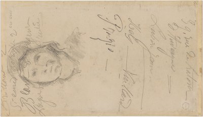 Cézanne - FWN 3005-52b, Según Louis Le Nain, Mujer con bonete, 1884-87 de Paul Cézanne