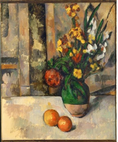 Cézanne, Jarrón con manzanas de Paul Cézanne