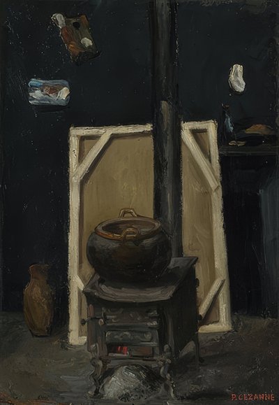 El horno en el taller. Alrededor de 1865 de Paul Cézanne