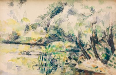 Agua pantanosa (¿cerca de Melun?) de Paul Cézanne