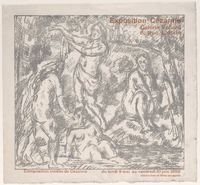 Portada del catálogo de la exposición para una muestra de Cézanne en la Galerie Vollard del 9 de mayo al 10 de junio de 1898, 1898 de Paul Cézanne