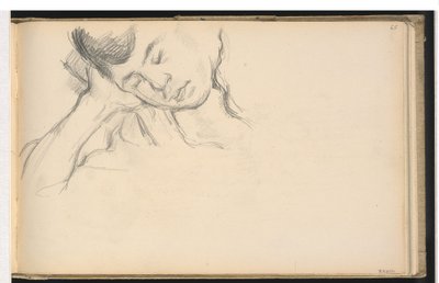 Figura Descansando la Cabeza en la Mano de Paul Cézanne