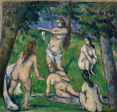 cinco bañistas de Paul Cézanne