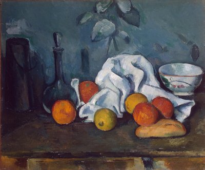 Español: Dispensador de leche, jarra y bol Dispensador de leche, jarra y bol de Paul Cézanne