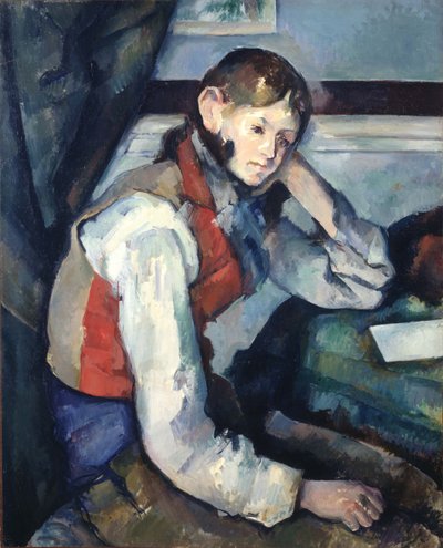 Alemán: Le Garçon au gilet rouge El chico del chaleco rojo de Paul Cézanne