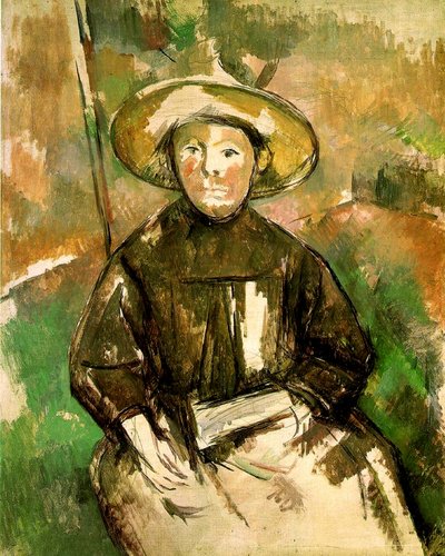 Niña con sombrero de paja, 1896 de Paul Cézanne