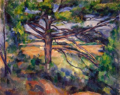 Pino grande y tierra roja de Paul Cézanne
