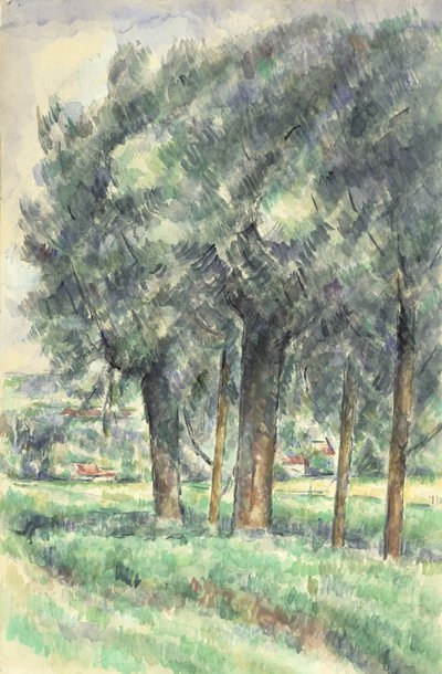 Grupo de Árboles, 1877-80 de Paul Cézanne