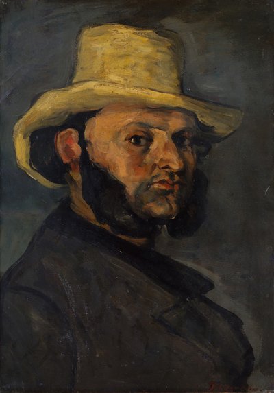 Gustave Boyer con un Sombrero de Paja de Paul Cézanne