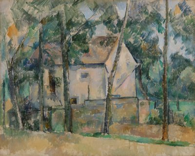 casa y arboles de Paul Cézanne