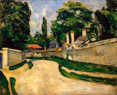 Casas a lo largo de un camino, c1881 de Paul Cézanne