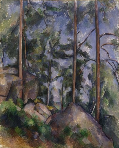 Pinos y rocas (¿Fontainebleau?). Alrededor de 1897 de Paul Cézanne