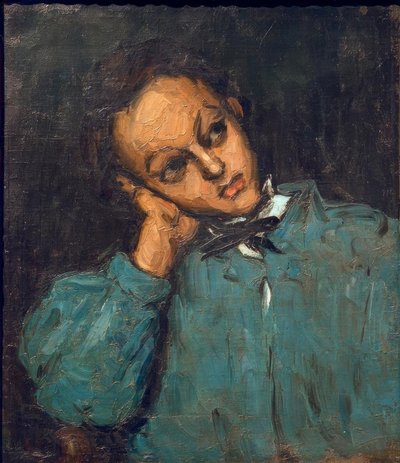 Niño con el brazo apoyado de Paul Cézanne