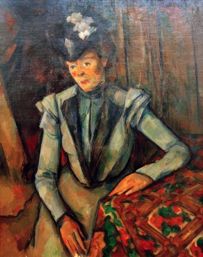 La dama en azul de Paul Cézanne