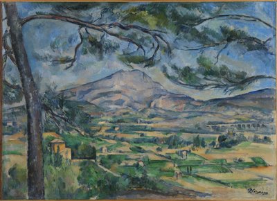 La Montaña Sainte-Victoire con gran pino, ca. 1887 de Paul Cézanne