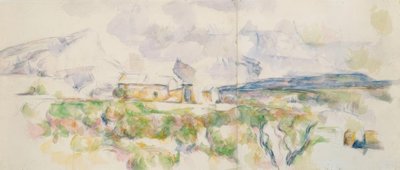 La Montaña Sainte-Victoire vista desde Lauves de Paul Cézanne