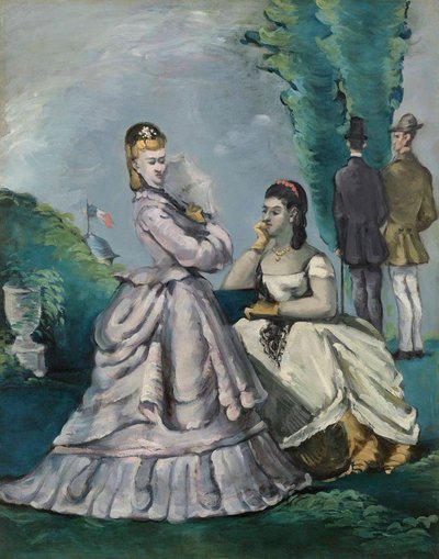 La conversación, 1870-1871 de Paul Cézanne