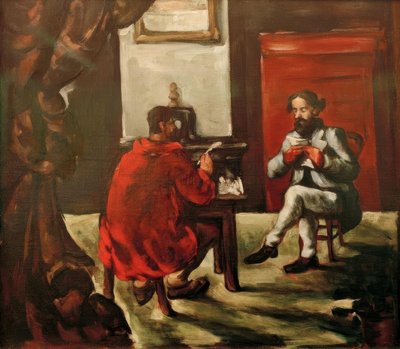 La lectura de Paul Alexis en casa de Zola de Paul Cézanne