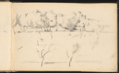 Paisaje con Árboles de Paul Cézanne
