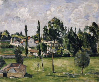 Paisaje con línea de agua, c.1879 de Paul Cézanne