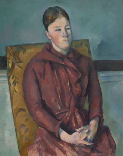 Madame Cezanne en una silla amarilla de Paul Cézanne