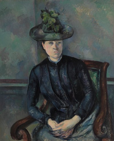 Madame Cézanne con sombrero verde de Paul Cézanne