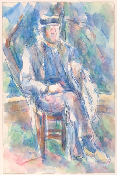 Hombre con sombrero de paja de Paul Cézanne