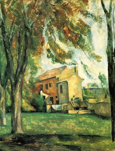 Castaños y granja en Jas de Bouffan de Paul Cézanne
