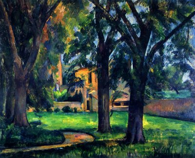 Castaños y granja Jas de Bouffan de Paul Cézanne