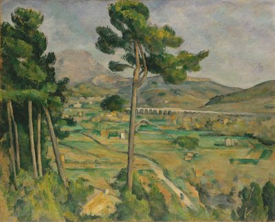 Mont Sainte-Victoire y el viaducto del valle del río Arc de Paul Cézanne