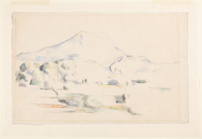 Montagne Saint-Victoire, c.1885-87 (grafito y acuarela sobre papel verjurado) de Paul Cézanne