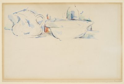 Naturaleza muerta, objetos de tocador, c.1885-90 de Paul Cézanne