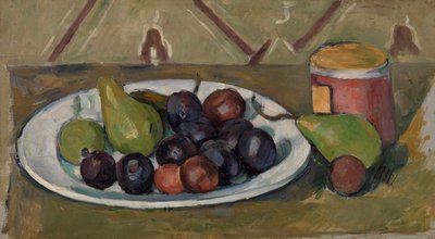 Plato con Fruta y Bote de Conservas de Paul Cézanne