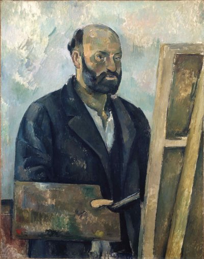 Retrato del artista con la paleta, c. 1890 de Paul Cézanne