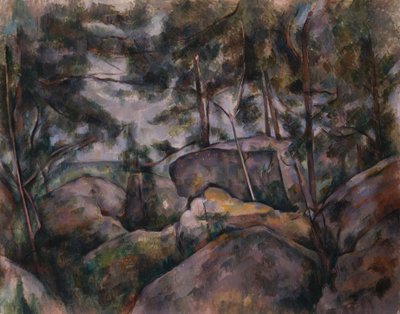 Rocas en el Bosque, 1890s de Paul Cézanne