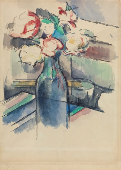 Rosas en una botella [recto], 1900-1904 de Paul Cézanne