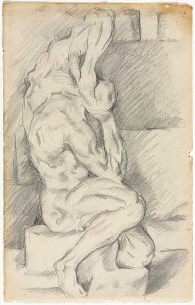 Boceto de escultura anatómica (recto) Boceto de Madame Cézanne (verso), 1881-1884 de Paul Cézanne