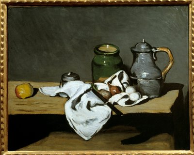Naturaleza muerta con tetera de Paul Cézanne