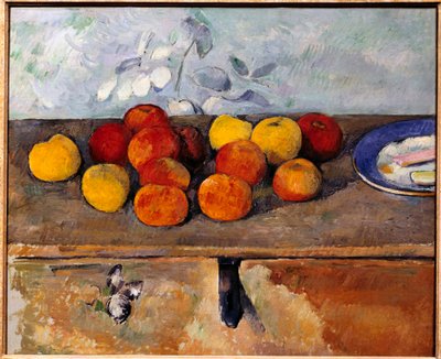 Naturaleza muerta de manzanas y galletas. Pintura de Paul Cézanne de Paul Cézanne