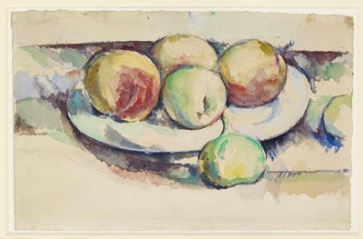 Naturaleza muerta de melocotones e higos, finales del siglo XIX de Paul Cézanne