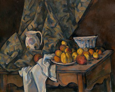 Naturaleza Muerta con Manzanas y Duraznos de Paul Cézanne